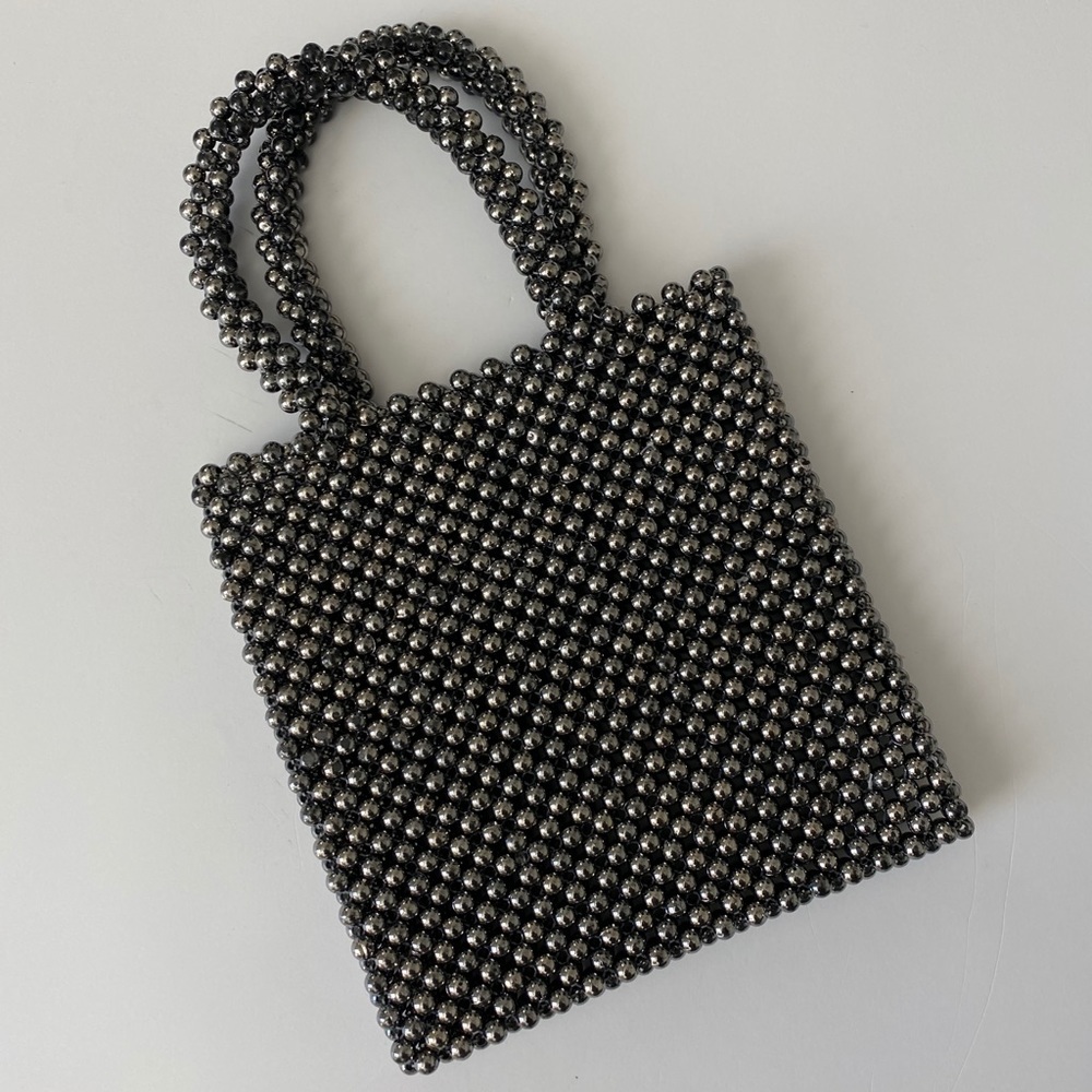 Forever 21 sliver beaded mini bag